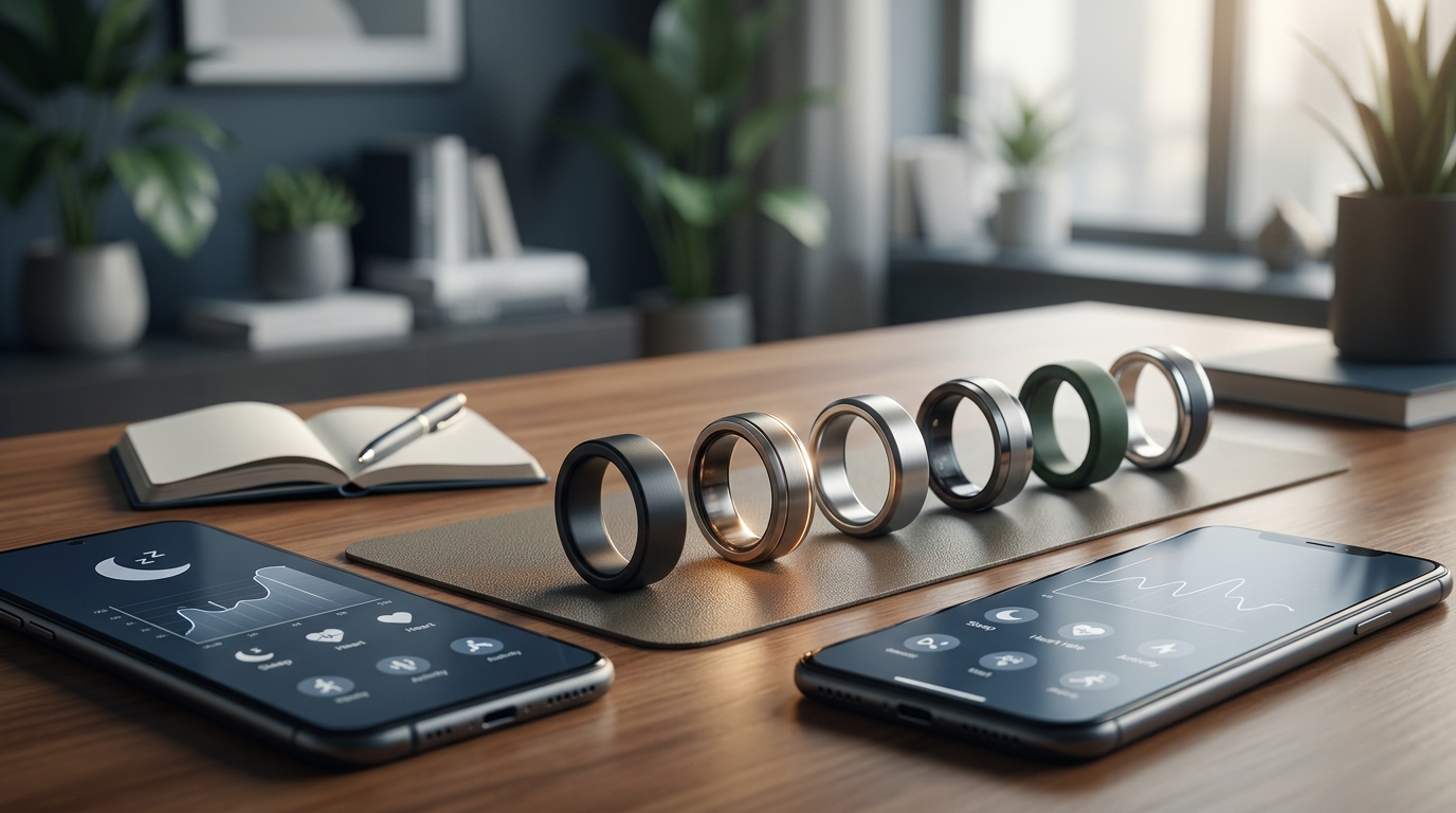 Best Smart Ring 2026: 6 Tested-Spec Picks Compared — hero image showing diverse hand models wearing rings.